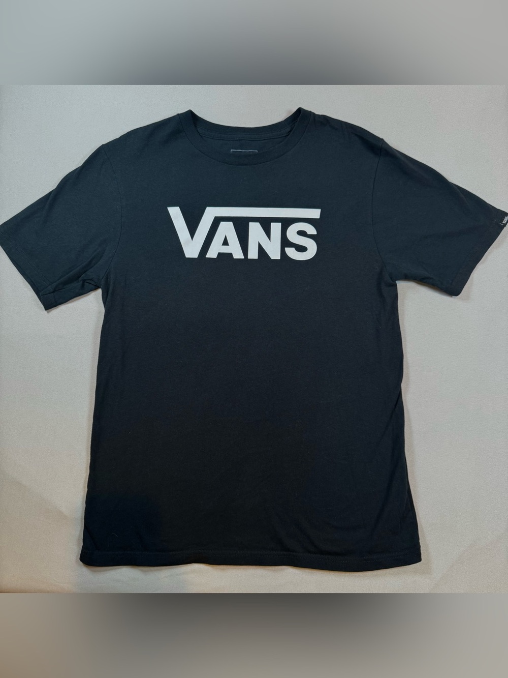 Vans Black Logo Graphic Shirt - Size Large (12-14)